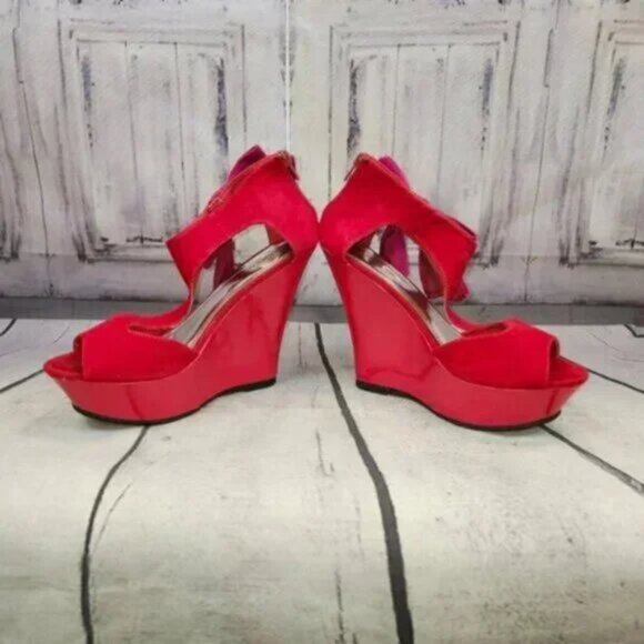 Bamboo Smooch 23 Wedge Heels - Picture 7 of 8